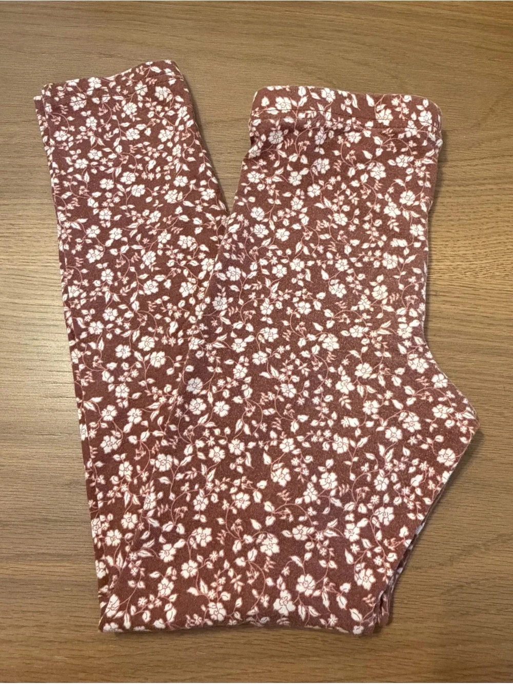 3 for $8 Girls' Rust Floral Leggings